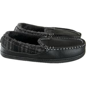 NEW Loft Living Men Slippers Sz M 7/8 Gray Slippers Fleece Lined Memory Foam